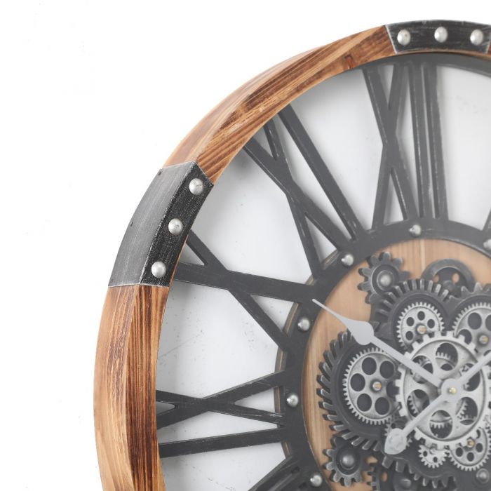 Industrial Timber Clock - Mirror Mirror Australia