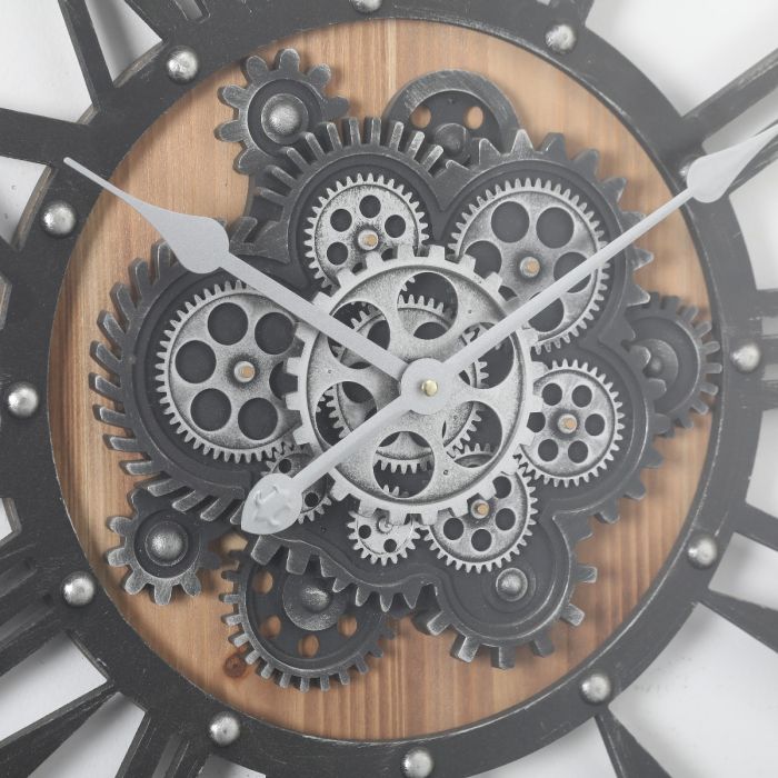 Industrial Timber Clock - Mirror Mirror Australia